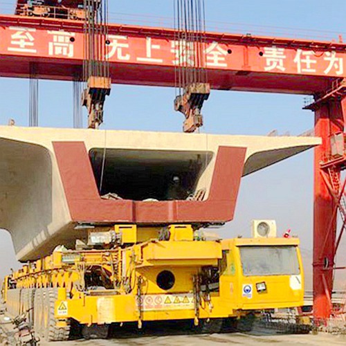 四桥220T运梁车发动机会有很大的牵引阻力使车速迅速降低