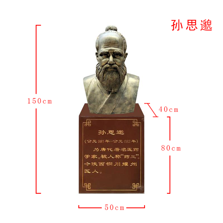 孙思邈雕塑名医雕像 