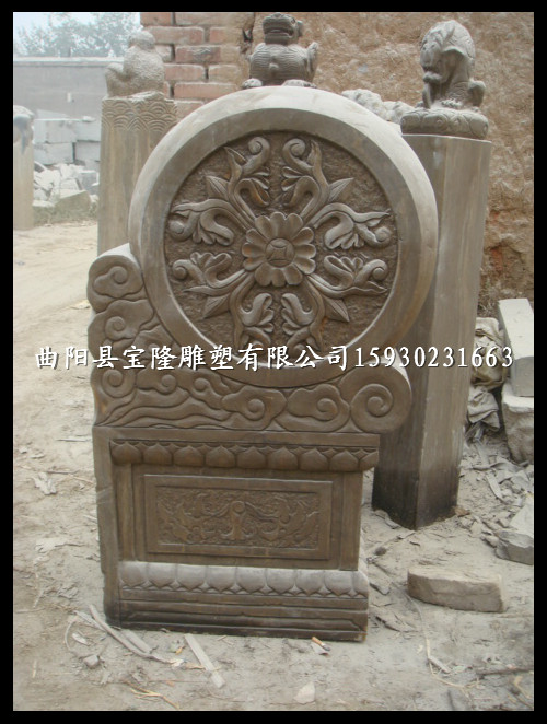 仿古雕塑门墩青石做旧门墩雕花门墩抱鼓石