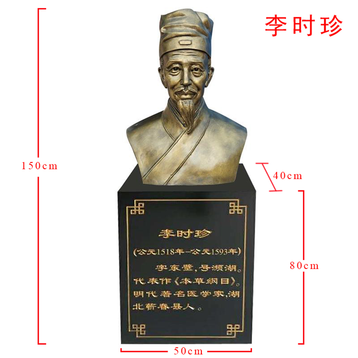五大名医李时珍雕像 
