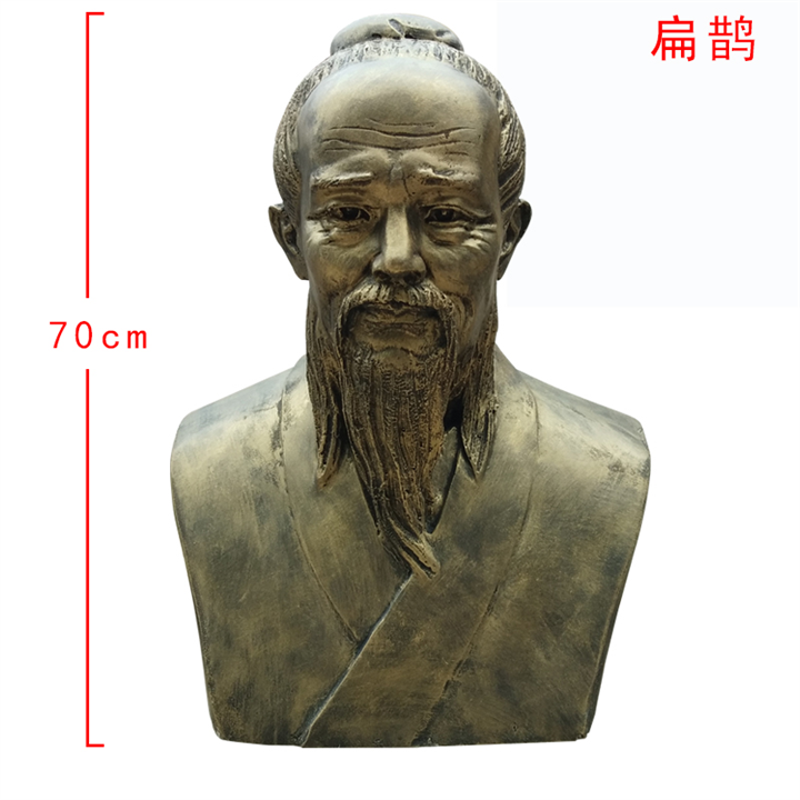 玻璃钢名医扁鹊半身像 