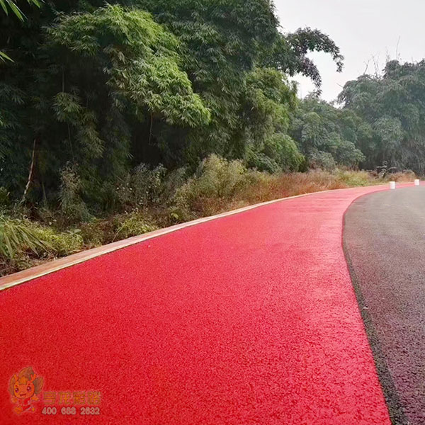 睿龙供应彩色市政道路地坪l彩色公交车道 