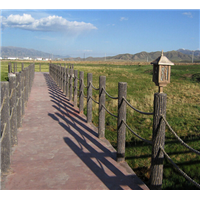 成都河道仿木护栏-德阳仿木栏杆 