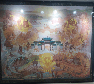 岩板画壁画文化墙壁画定制不褪色壁画