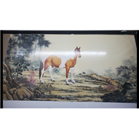 瓷板画壁画影壁墙画定制高温浮雕不褪色