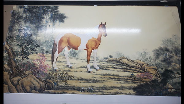 瓷板画壁画影壁墙画定制高温浮雕不褪色