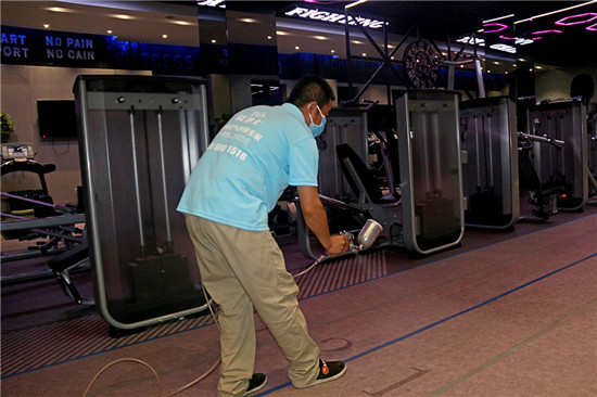 爱卫士为中体盛世国际健身进行室治理甲醛 