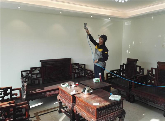 爱卫士为山东威海威高新城进行室内甲醛检测治理 