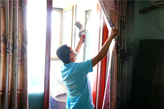 日照爱卫士除甲醛公司为御景东方进行室内甲醛治理