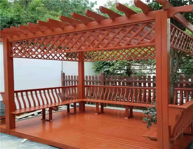 海南防腐木花架