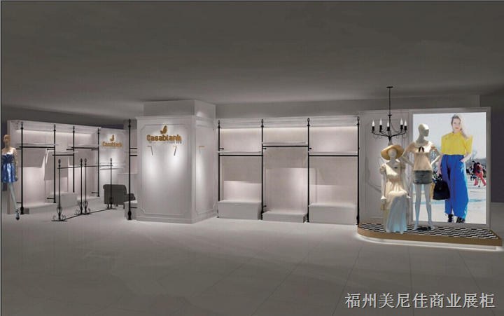 07福州服装展柜厂家、烤漆 