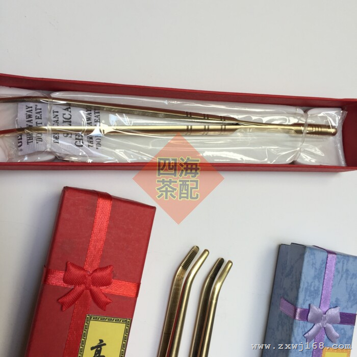 一体成型纯铜两用茶夹 