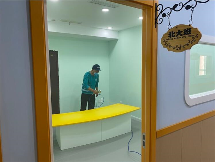 心呼吸除甲醛公司为汇智创科教育集团除甲醛施工案例