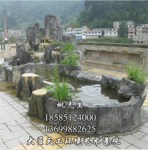 河池承接假山塑石、河池水泥塑山施工 