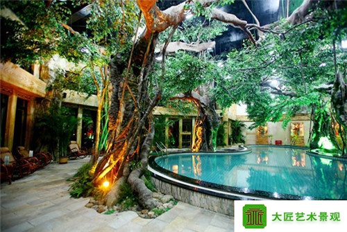 松原假山瀑布制作 