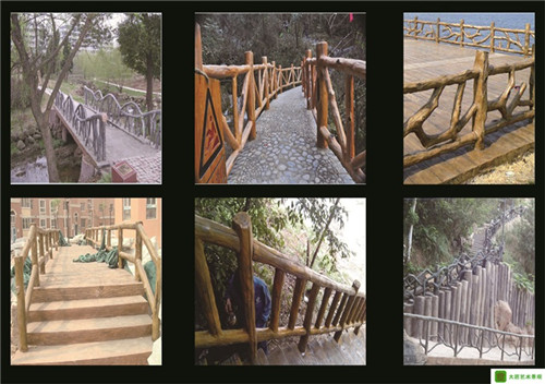 鹤岗河道仿木护栏公司 