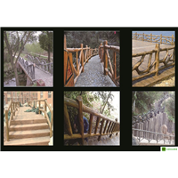 鹤岗河道仿木护栏公司 