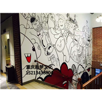 重庆工装墙绘#重庆文化墙彩绘 