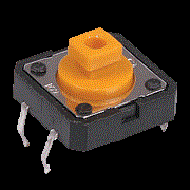12X12X7.3黄色方形 轻触开关 TS-040/批发/供应 
