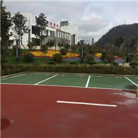 西安彩色透水胶粘石发光地坪 